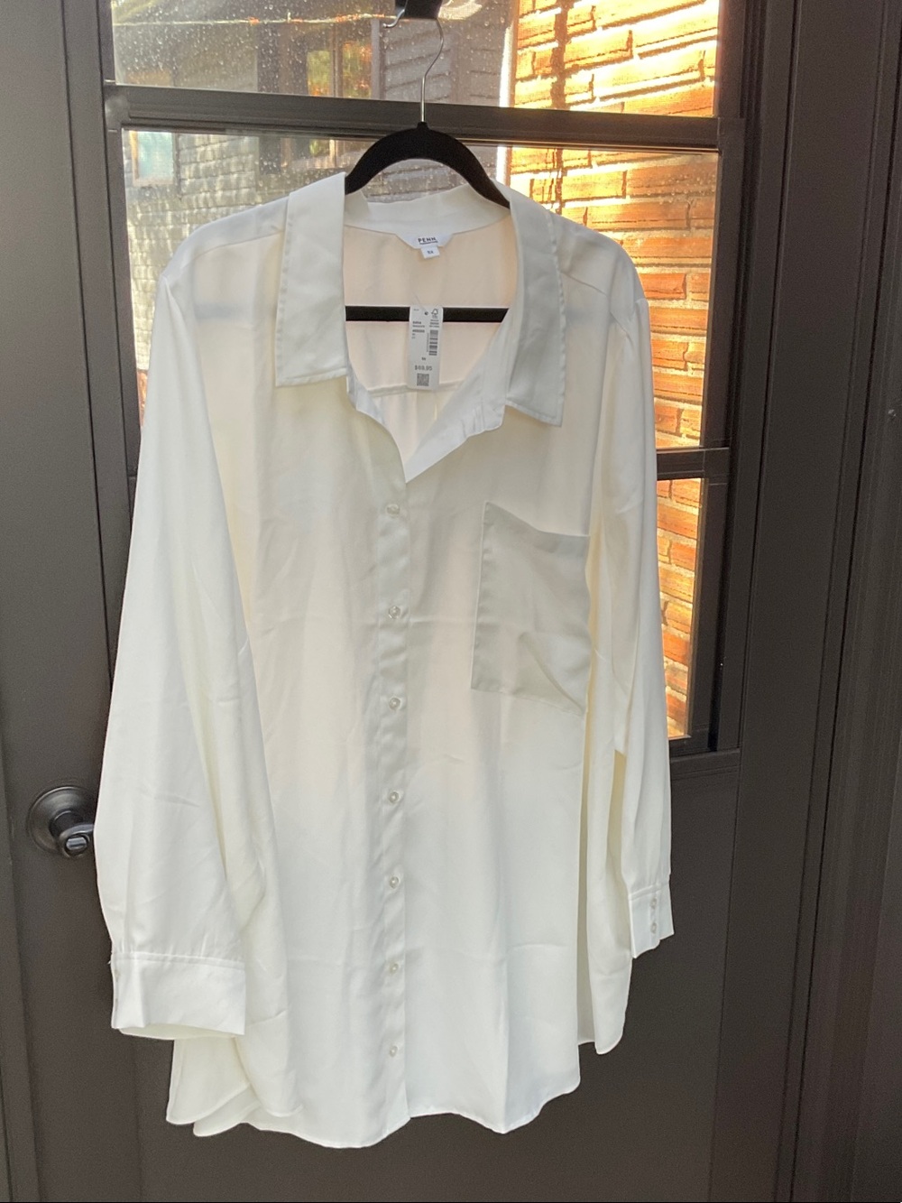 Penningtons White Button-Up Blouse